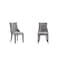 Manhattan Comfort Fifth Avenue Faux Leather Dining Chair Set of Two in Grey and Walnut DC008-GY - alternate 1